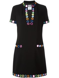 платье с зеркальной отделкой Moschino