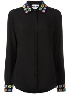 блузка с зеркальной отделкой Moschino