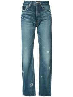укороченные джинсы с высокой талией Moussy