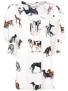 блузка с принтом собак Stella McCartney