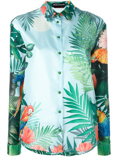 рубашка с тропическим принтом Rochas