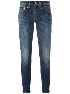 укороченные джинсы с клешем ниже колена R13