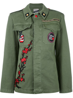 куртка в стиле милитари с цветочной вышивкой History Repeats