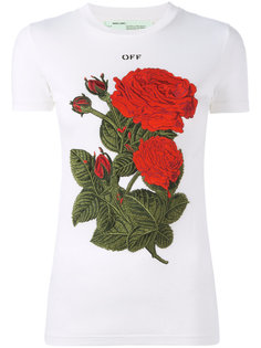 футболка с нашитыми розами Off-White