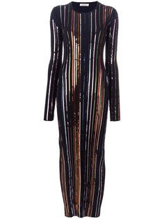 длинное приталенное платье с пайетками Nina Ricci