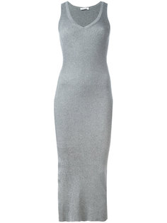 трикотажное платье в рубчик Mugler
