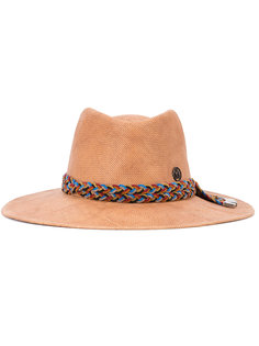шляпа с плетеной деталью Maison Michel