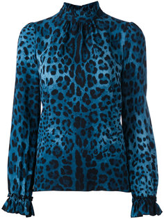 блузка с леопардовым принтом Dolce & Gabbana Vintage