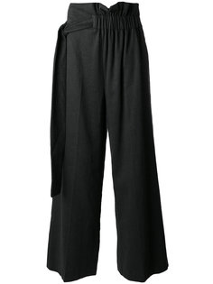 брюки-палаццо с поясом MSGM