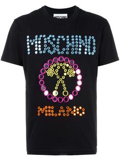 футболка с вышивкой логотипа Moschino