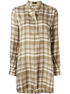 удлиненная блузка в клетку Joseph