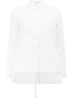 рубашка с плиссировкой Sacai