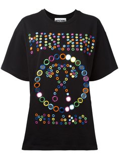 футболка с вышивкой логотипа Moschino