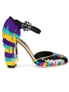 туфли с пайетками и бахромой Dolce & Gabbana