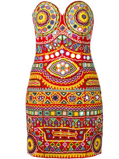 платье мини с вышивкой Moschino