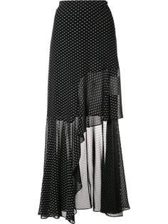 длинная асимметричная юбка с оборкой Rosetta Getty