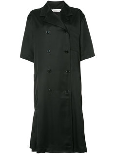 двубортное пальто с короткими рукавами Victoria Beckham