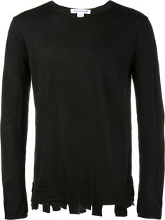 свитер с потертой отделкой Comme Des Garçons Shirt