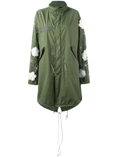 пальто в военном стиле с отделкой цветами Night Market