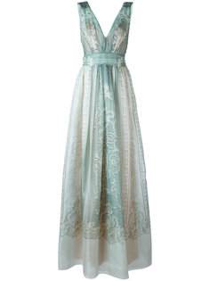 вечернее платье с цветочным принтом Alberta Ferretti