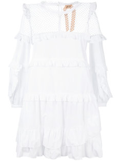 платье с сетчатым слоем и оборками Nº21