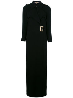 длинное платье с поясом Burberry