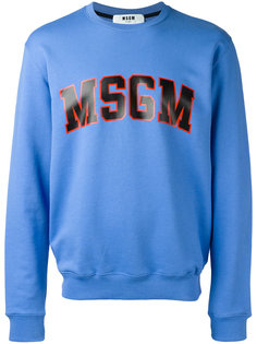 толстовка с принтом логотипа MSGM