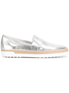слипоны с эффектом металлик Tods Tod’S