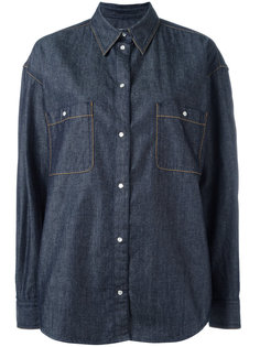 джинсовая рубашка с контрастной строчкой Maison Margiela