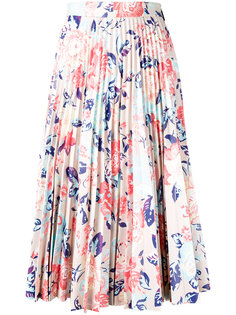 плиссированная юбка с цветочным принтом MSGM