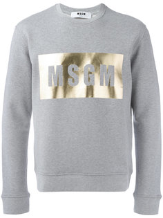 толстовка с принтом логотипа MSGM