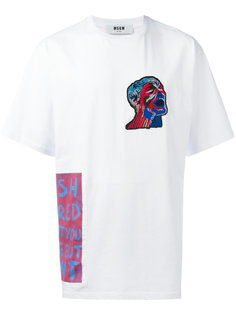 футболка с нашивкой MSGM