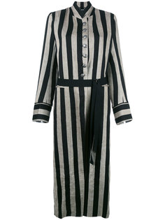длинное пальто в полоску Ann Demeulemeester