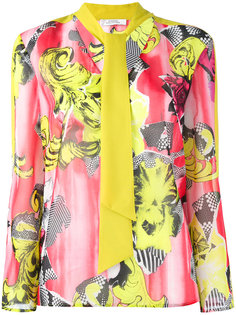 блузка с цветочным принтом Versace Collection