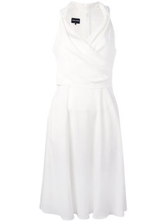 платье с V-образным вырезом с запахом Giorgio Armani