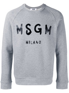 толстовка с принтом логотипа MSGM