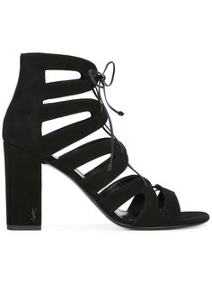 гладиаторские сандалии на каблуке Saint Laurent