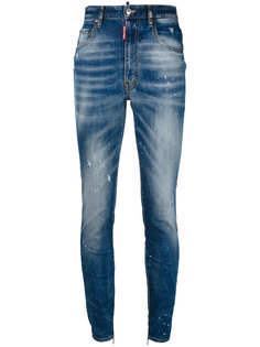 джинсы скинни с рваными деталями Dsquared2