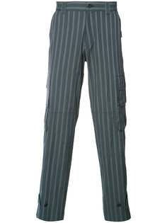 полосатые брюки с накладными карманами Undercover