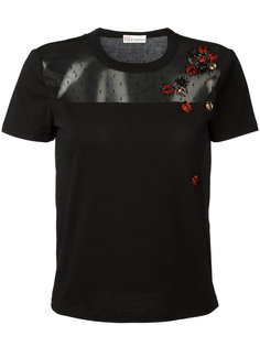 футболка с прозрачной панелью Red Valentino