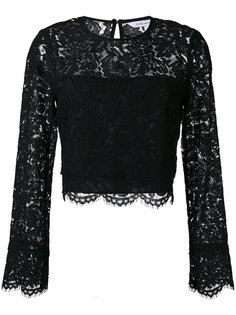 укороченная блузка с цветочным кружевом Diane Von Furstenberg