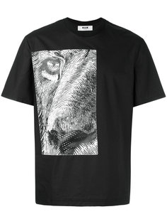 футболка с принтом льва MSGM