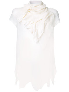 асимметричная блузка с драпировкой Aganovich