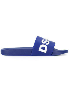 шлепанцы с логотипом Dsquared2