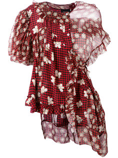 асимметричная блузка с драпировкой Simone Rocha