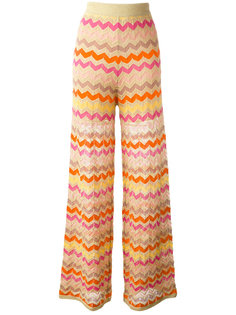 брюки с зигзагообразным узором M Missoni