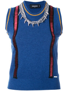 декорированный топ с цепочкой Dsquared2