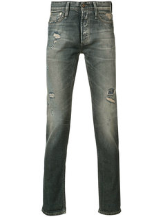 джинсы с потертой отделкой Denham