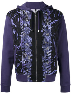 толстовка с капюшоном и цветочным узором Versus