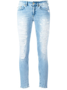 укороченные джинсы скинни с рваными деталями Dondup